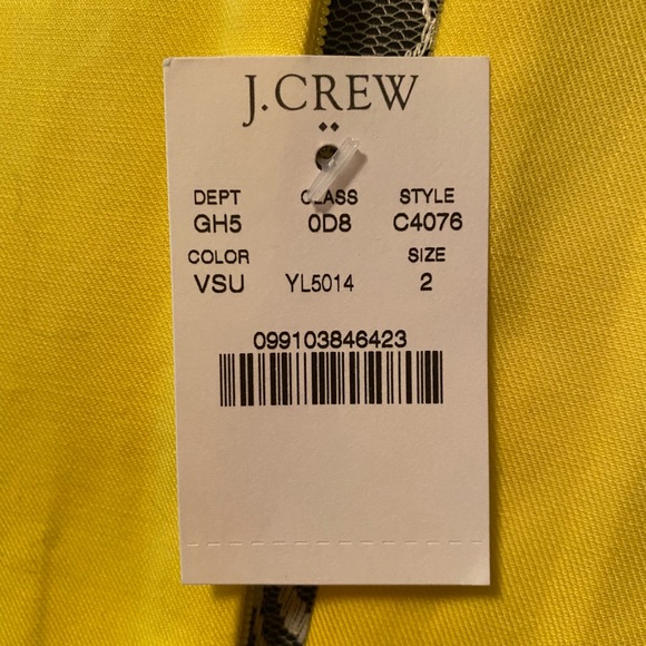NWT J. Crew Factory Yellow Sheath Dress 2 - Picture 4 of 5